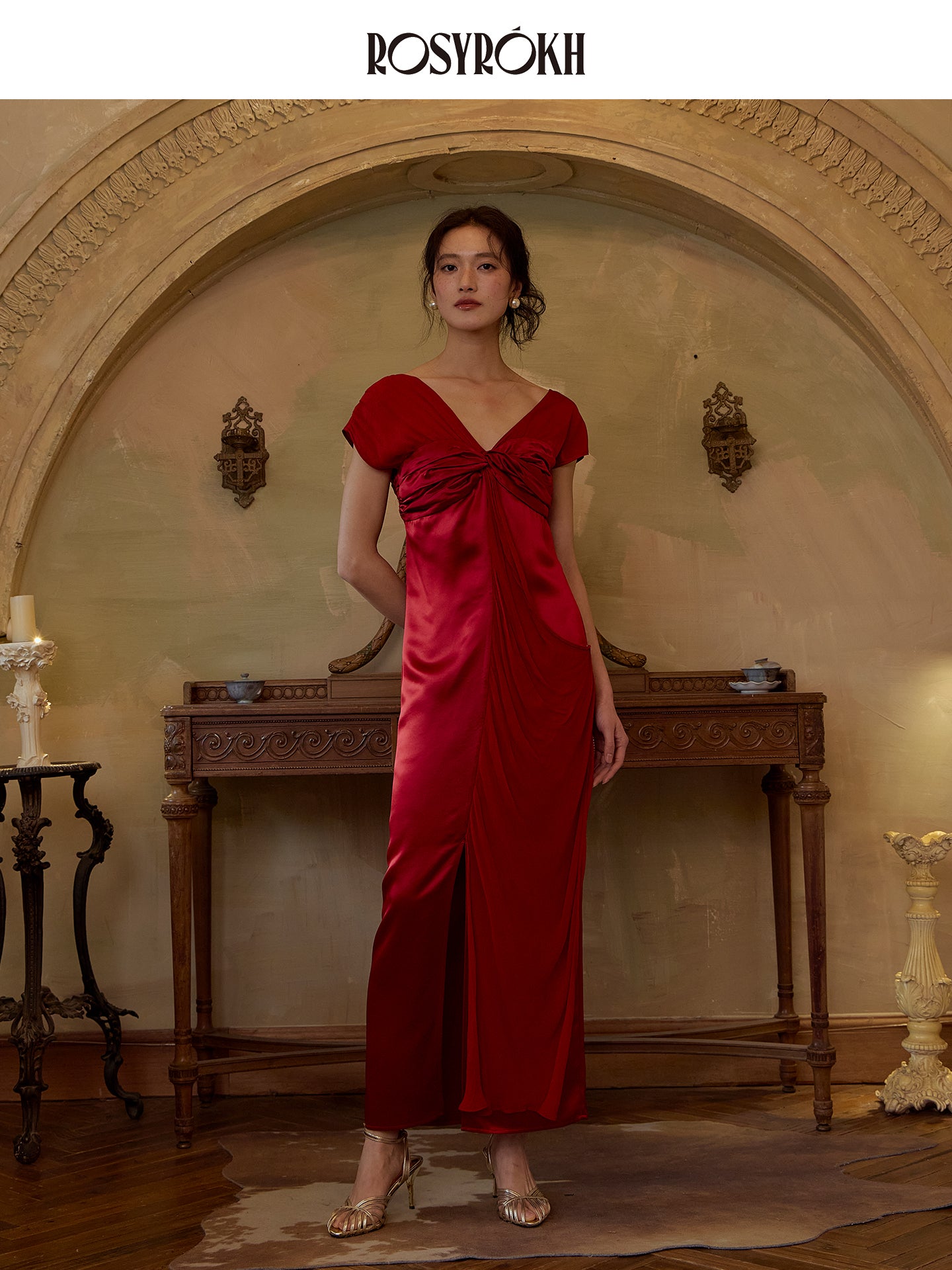 Silent Pleats & Poetical Light – Acetate Satin Pleated Skirt