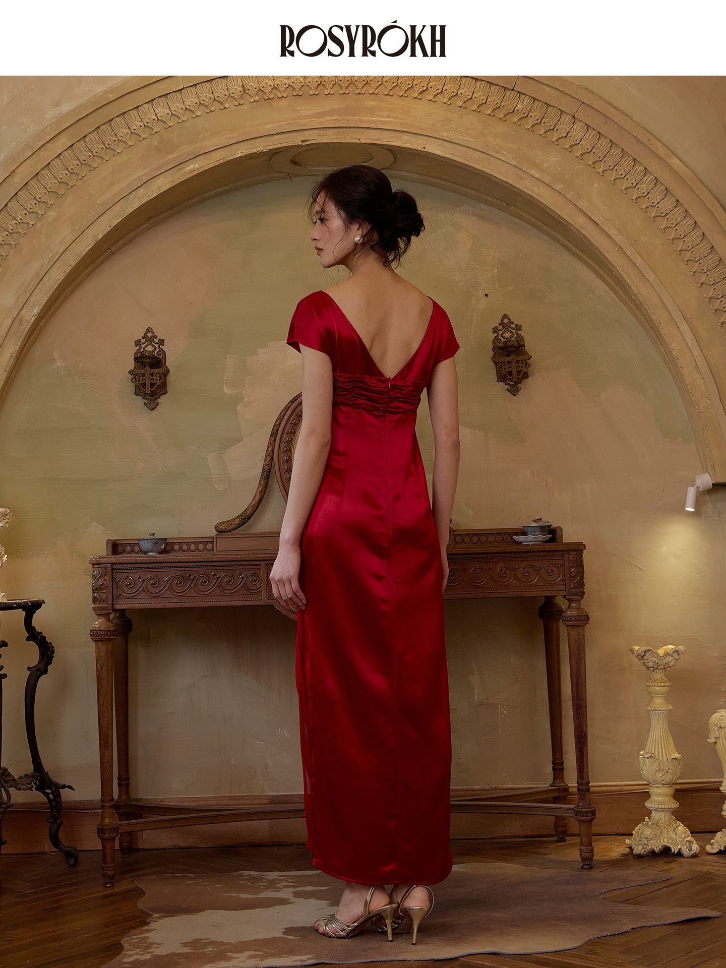 Silent Pleats & Poetical Light – Acetate Satin Pleated Skirt